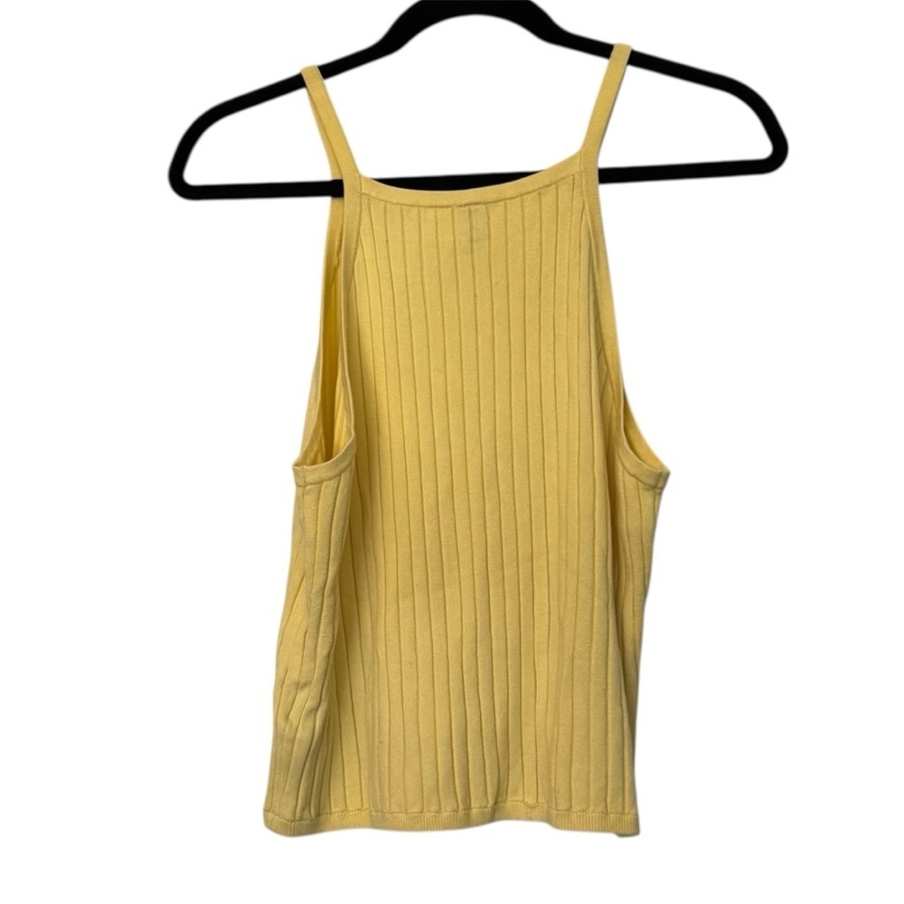 H&M Divided Ribbed Tank Top Yellow - Picture 3 of 5